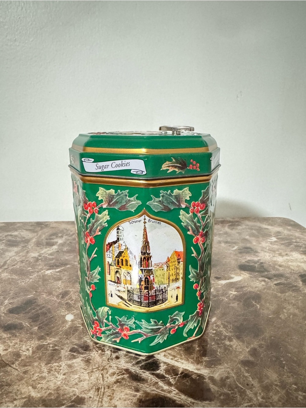 Vintage German Lambertz Musical Christmas Cookie Tin | Sugar Cookies - Picture 6 of 12